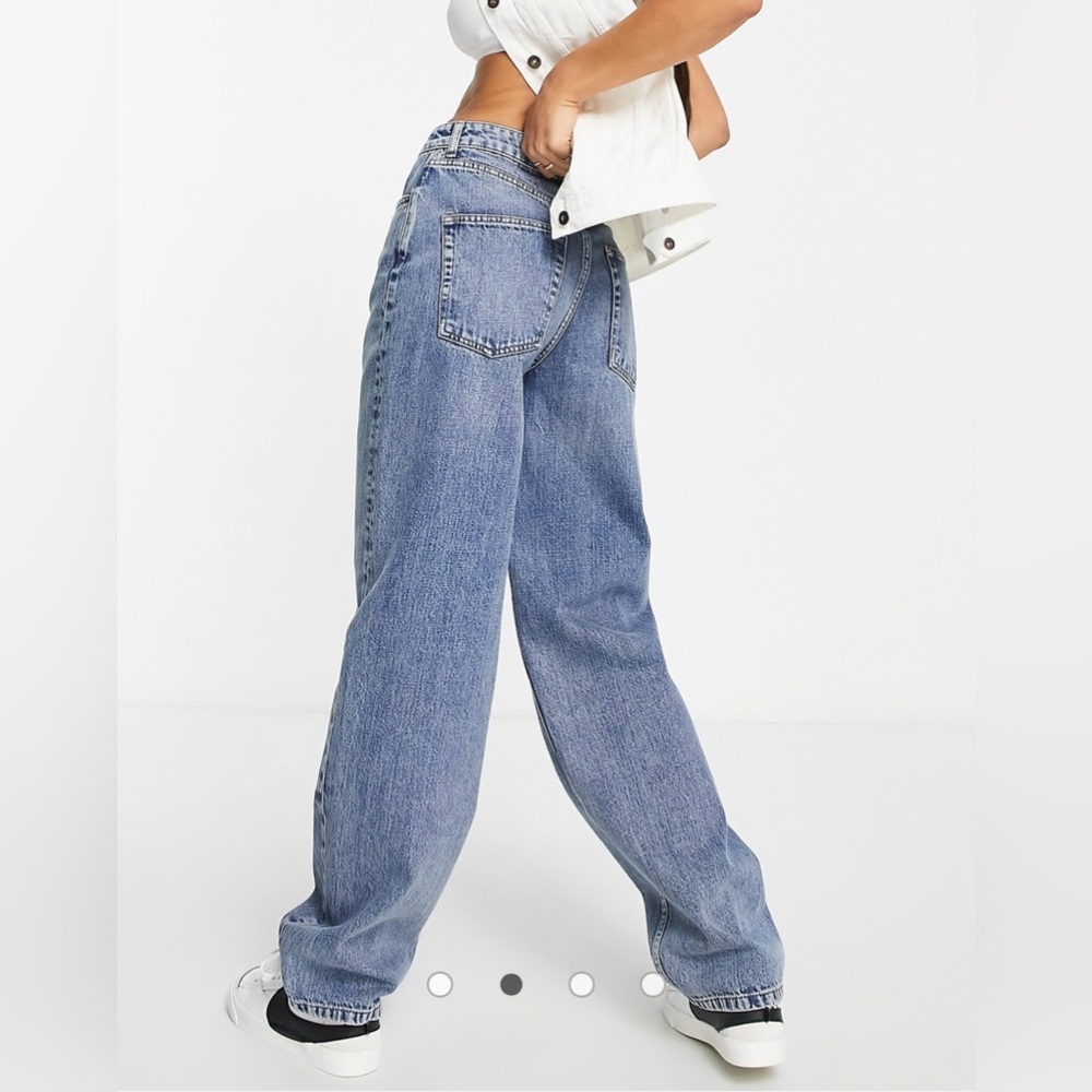 ASOS Design • Women’s Premium Hemp Blend Super Slouchy Mid Blue Mom Jeans NWOT - Picture 2 of 11